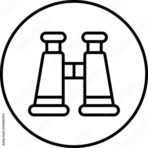 Binoculars single icon vector illustration