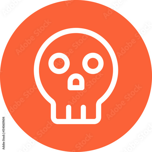 Skull single icon vector illustration