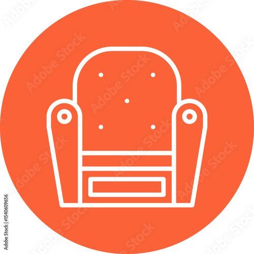 Sofa comfort single icon vector illustration