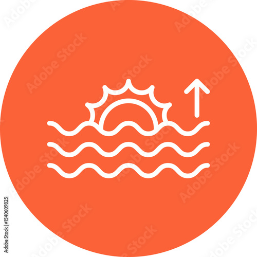 Sunrise single icon vector illustration