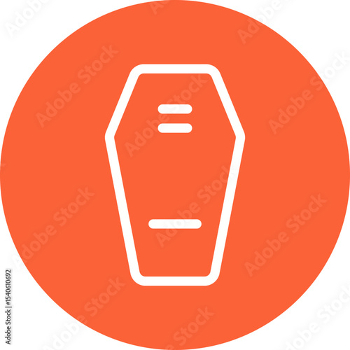 Coffin single icon vector illustration