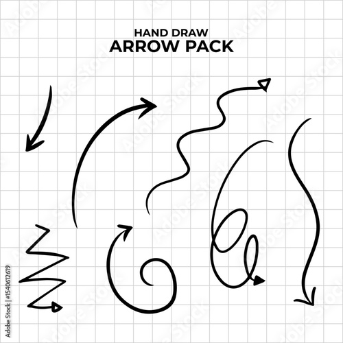 hand draw arrow pack vector assets