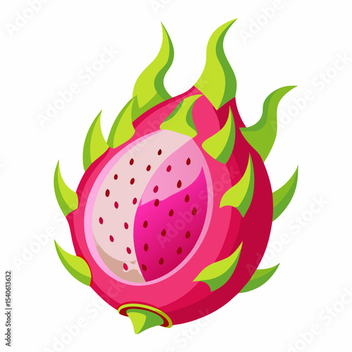 dragon fruit on a white background