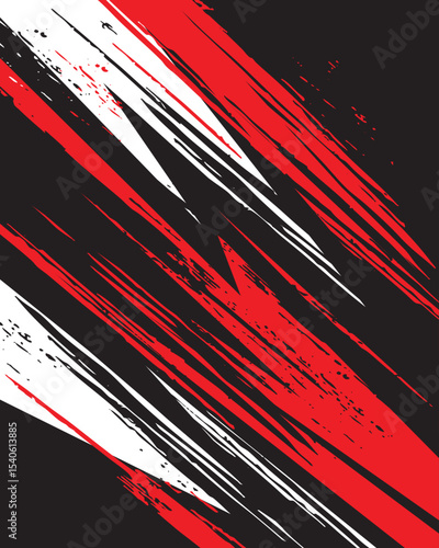 Abstract red and black grunge brush stroke background for sublimation jersey