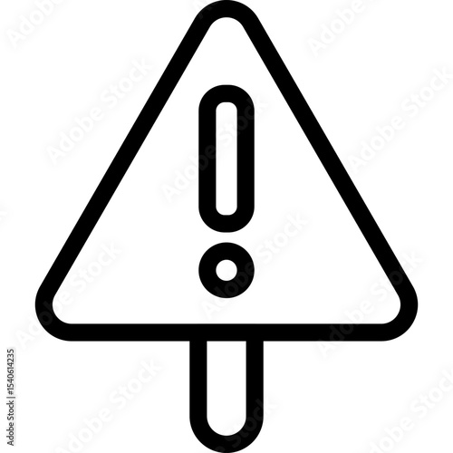 Warning single icon vector illustration