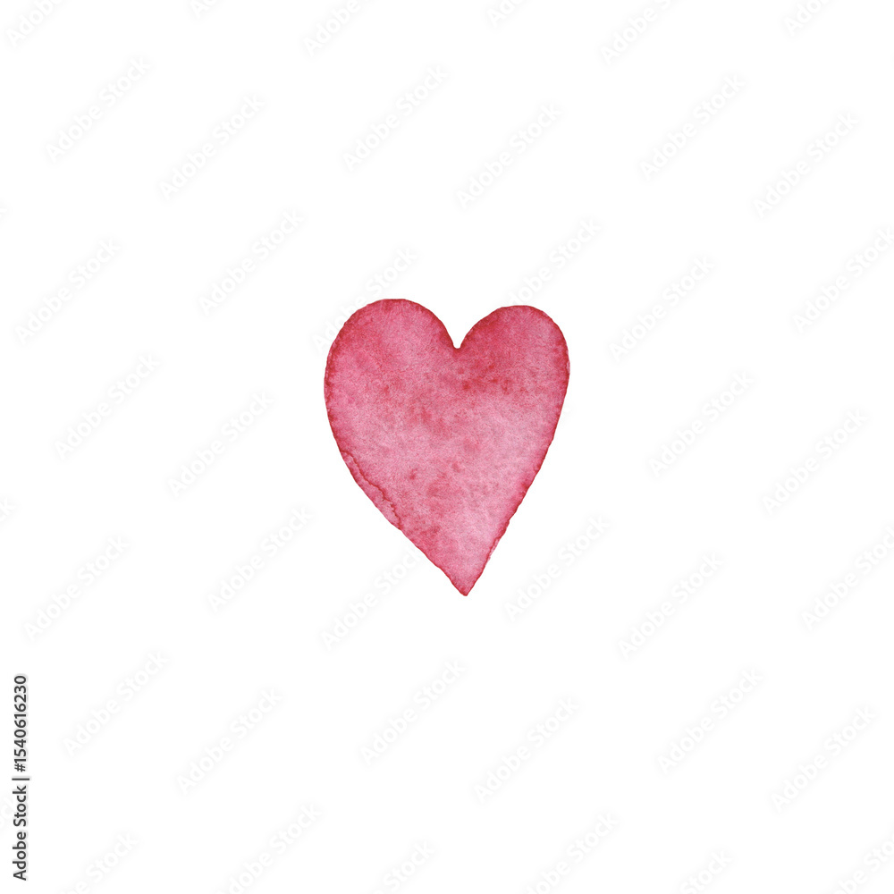 Simple uneven textured isolated watercolor pink heart hand drawn wet effect watercolor pink heart Simple uneven textured isolated watercolor pink heart hand drawn wet effect watercolor pink heart