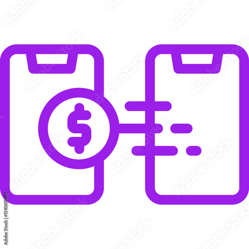 Crypto transfer single icon vector illustration