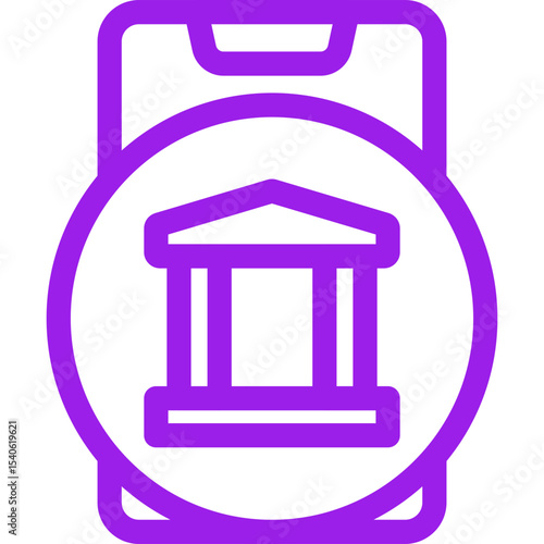 Online banking single icon vector illustration