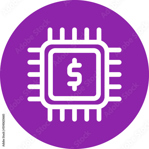 CPU single icon vector illustration