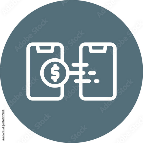 Crypto transfer single icon vector illustration
