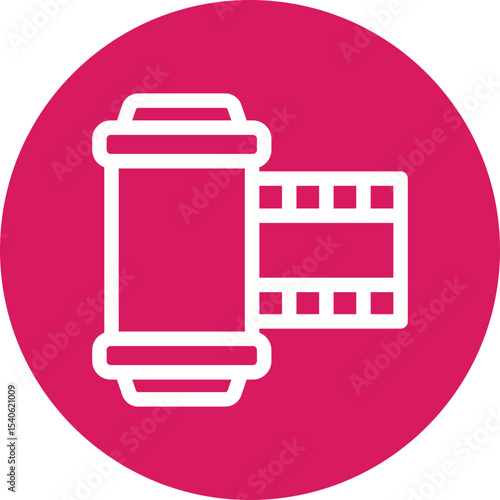 Film roll single icon vector illustration