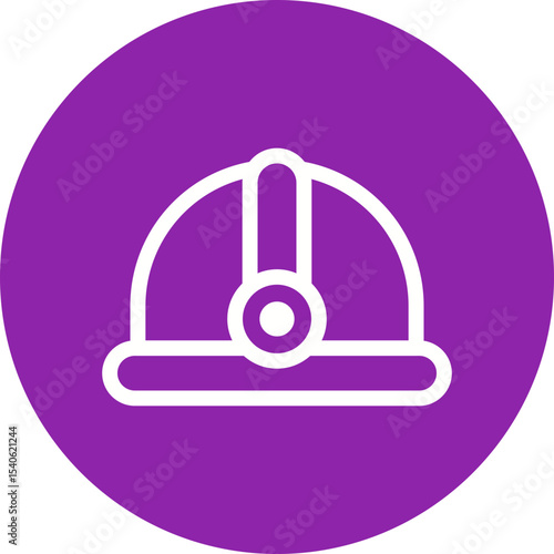 Helmet single icon vector illustration