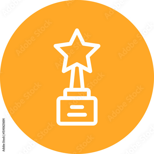 Star trophy single icon vector illustration