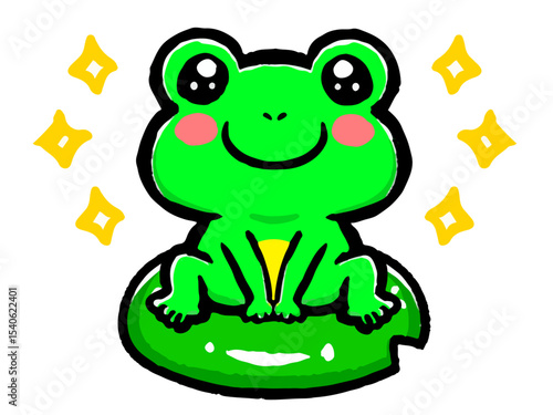 カエルの落書き風イラスト素材