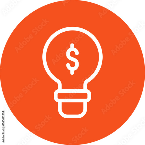 Bulb single icon vector illustration