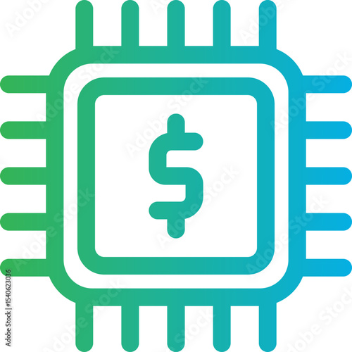 CPU single icon vector illustration