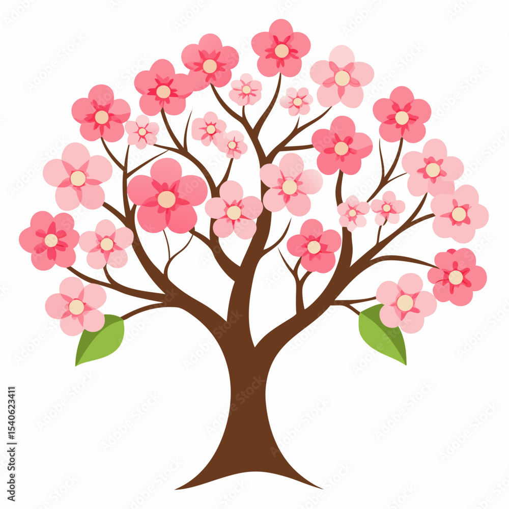 Fototapeta premium cherry tree with flowers