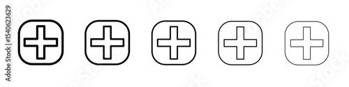 Add Icon Flat design on isolated background