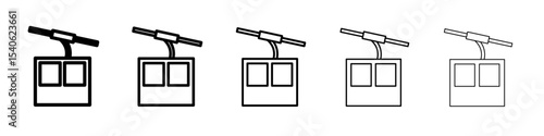 aerial tramway icon Flat design on isolated background
