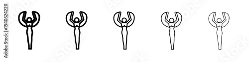 Ancient statue icon Flat design on isolated background