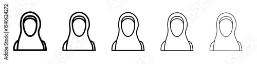 Arab woman icon Flat design on isolated background