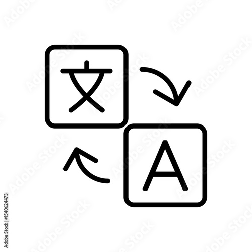 Translate Language Icon Vector for Website UI