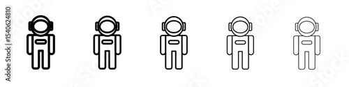 astronaut icon Flat design on isolated background