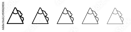 avalanche icon Flat design on isolated background