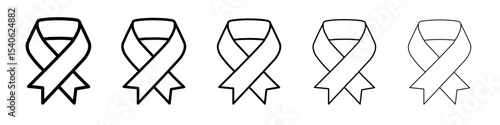 Awareness ribbon icon Flat design on isolated background