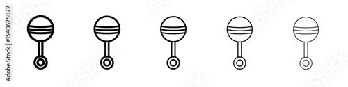 Baby rattle icon Flat design on isolated background