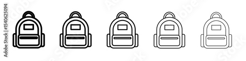 bag pack icon Flat design on isolated background