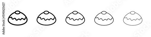 belgian buns icon Flat design on isolated background