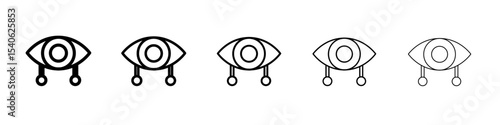 Bionic eye icon Flat design on isolated background