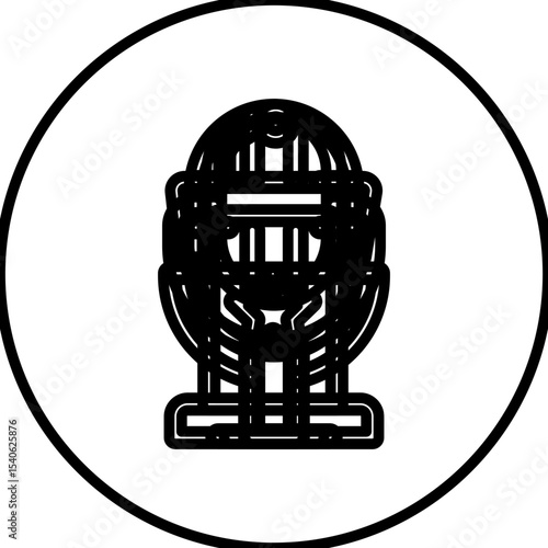 Mic single icon vector illustration