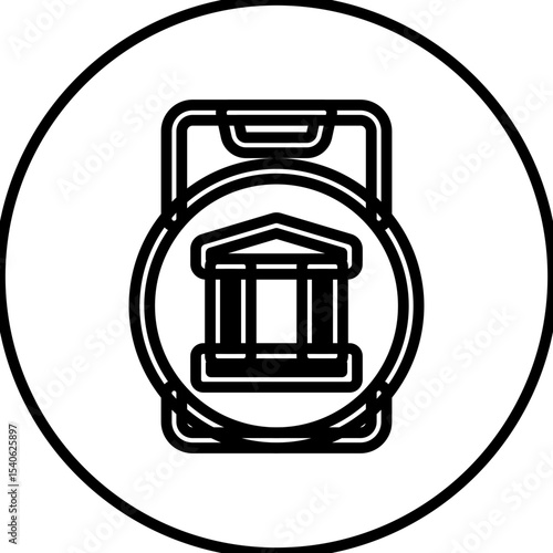 Online banking single icon vector illustration