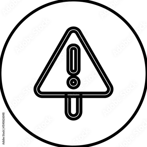 Warning single icon vector illustration