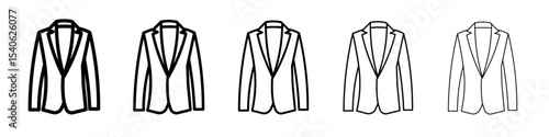 Blazer icon Flat design on isolated background
