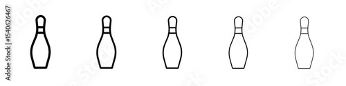 bowling pin icon Flat design on isolated background