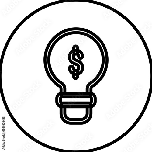 Bulb single icon vector illustration