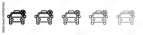 Cancel ordered taxi icon Flat design on isolated background