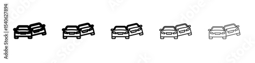 car accident icon Flat design on isolated background