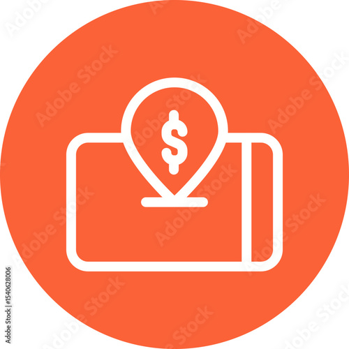 Mobile location single icon vector illustration