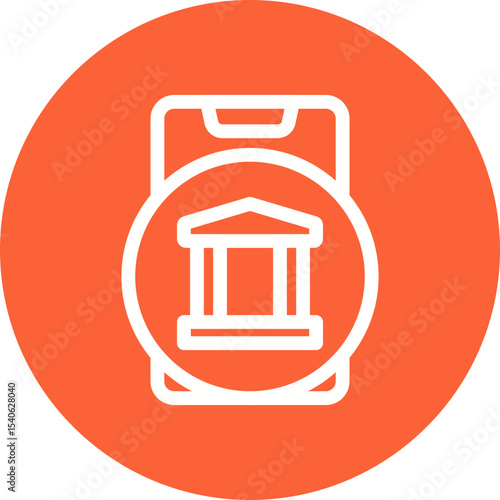 Online banking single icon vector illustration