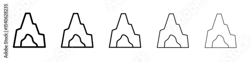 cave icon Flat design on isolated background