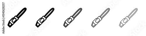 Chainsaw icon Flat design on isolated background