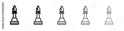 chess bishop icon Flat design on isolated background