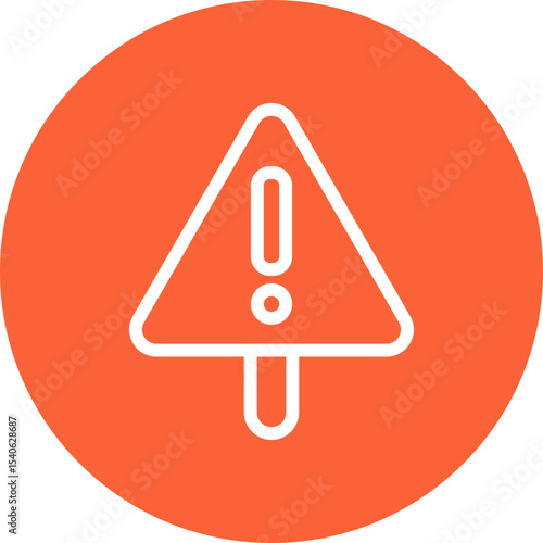 Warning single icon vector illustration