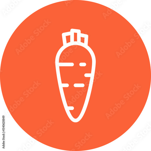 Carrot single icon vector illustration