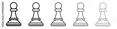 chess pawn icon Flat design on isolated background