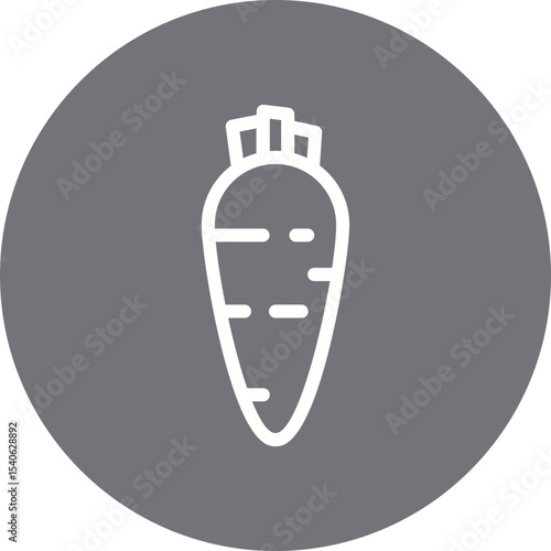 Carrot single icon vector illustration